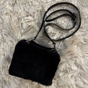 Brandon Blackwood Mini Kendrick Trunk Rabbit Fur Crossbody Bag